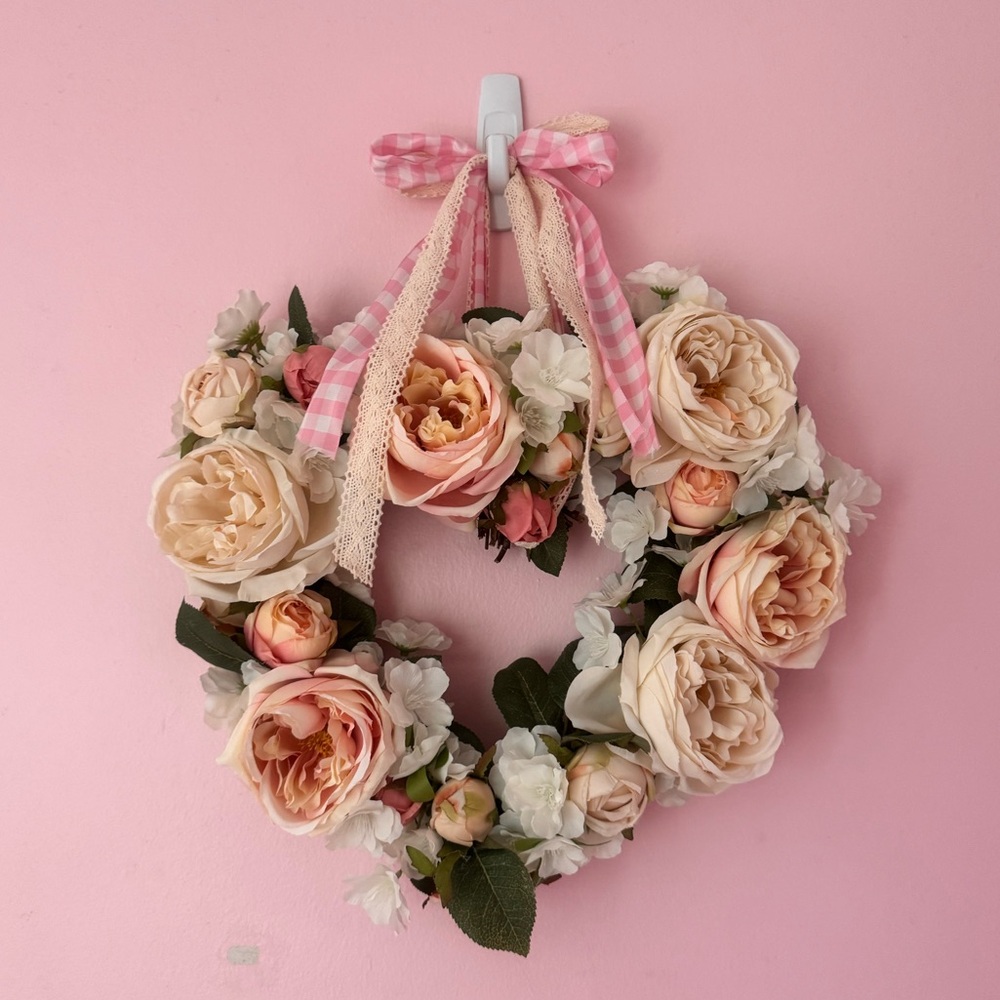 Shabby chic heart wreath🌸